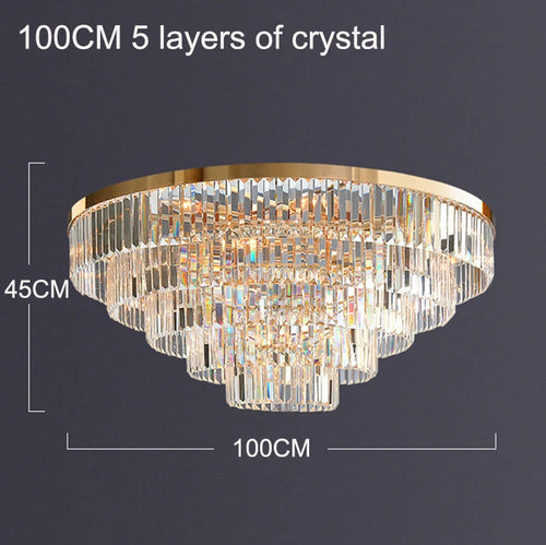 lustre en cristal luxe pour décoration intérieure et éclairage élégant - vue 9 sur 10