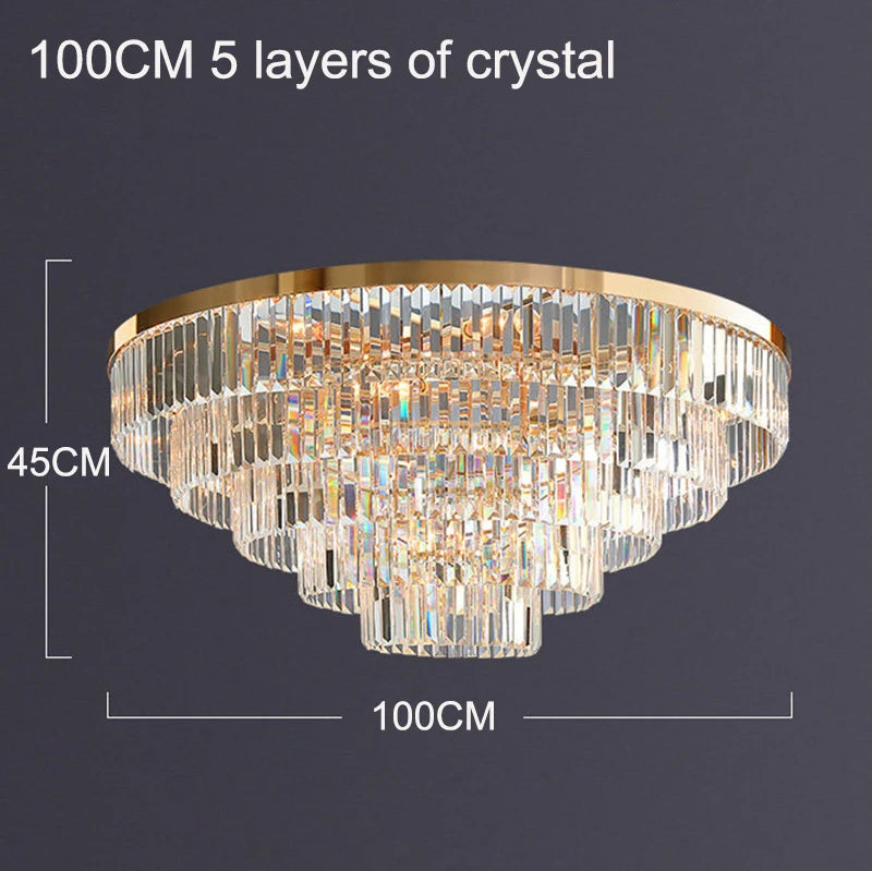 lustre en cristal luxe pour décoration intérieure et éclairage élégant - vue 8 sur 10