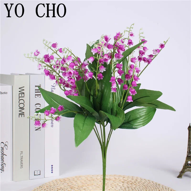 fleurs artificielles muguet bouquet de mariage décoration de fête - vue 11 sur 12