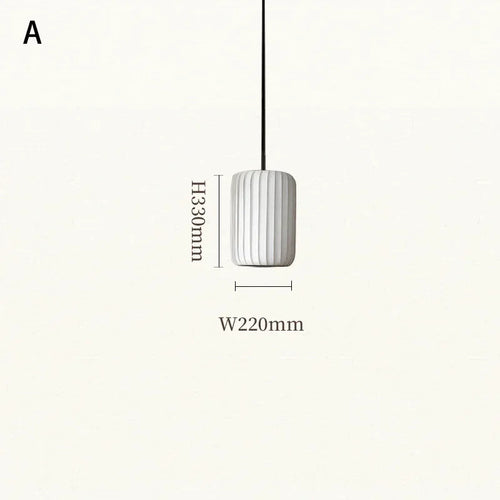 suspension en tissu japonais luminaires artistiques modernes minimalistes - vue 10 sur 9
