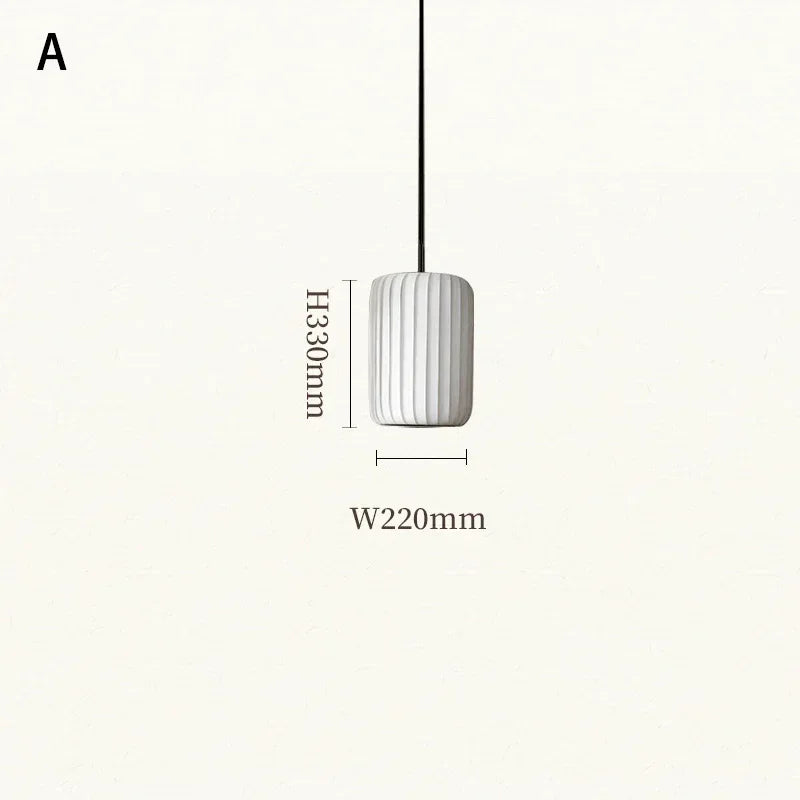 suspension en tissu japonais luminaires artistiques modernes minimalistes - vue 9 sur 9