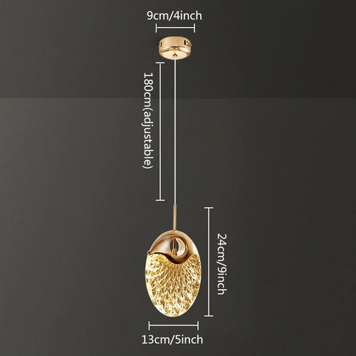 Suspension LED en cristal design nordique décorative idéale maison - vue 5 sur 6