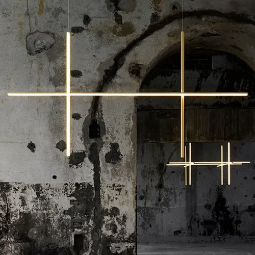 lustre tubulaire design italien suspension à led décorative - vue 6 sur 15