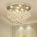 lustre à led avec boules de cristal pour intérieur moderne