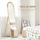 miroir de sol en bois massif design élégant pour intérieur