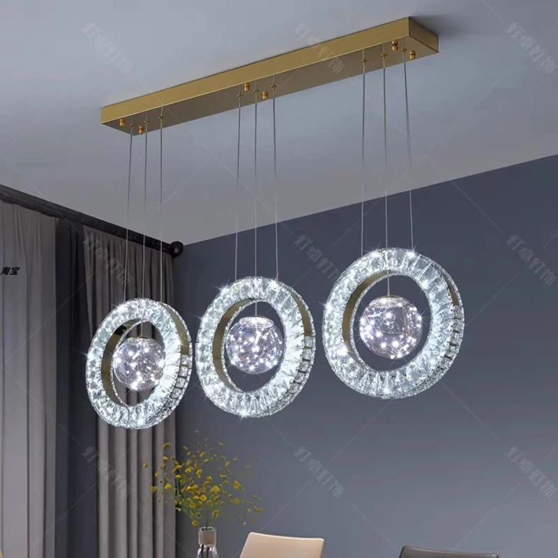 home decorationPendant lights, luxury crystal living room chandelier, dining room Pendant lamp, ceiling light, indoor lighting - vue 4 sur 6