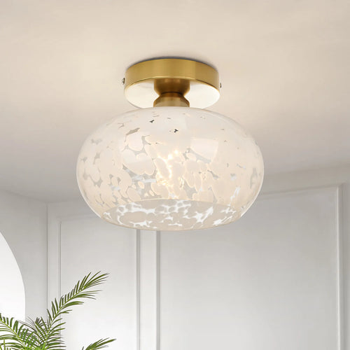 Plafonnier led en verre intérieur chambre/salon - vue 2 sur 6