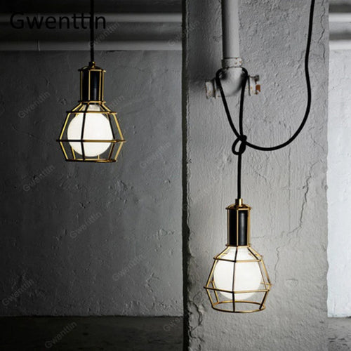 suspension en fer style cage pour décoration intérieure rétro moderne - vue 6 sur 11
