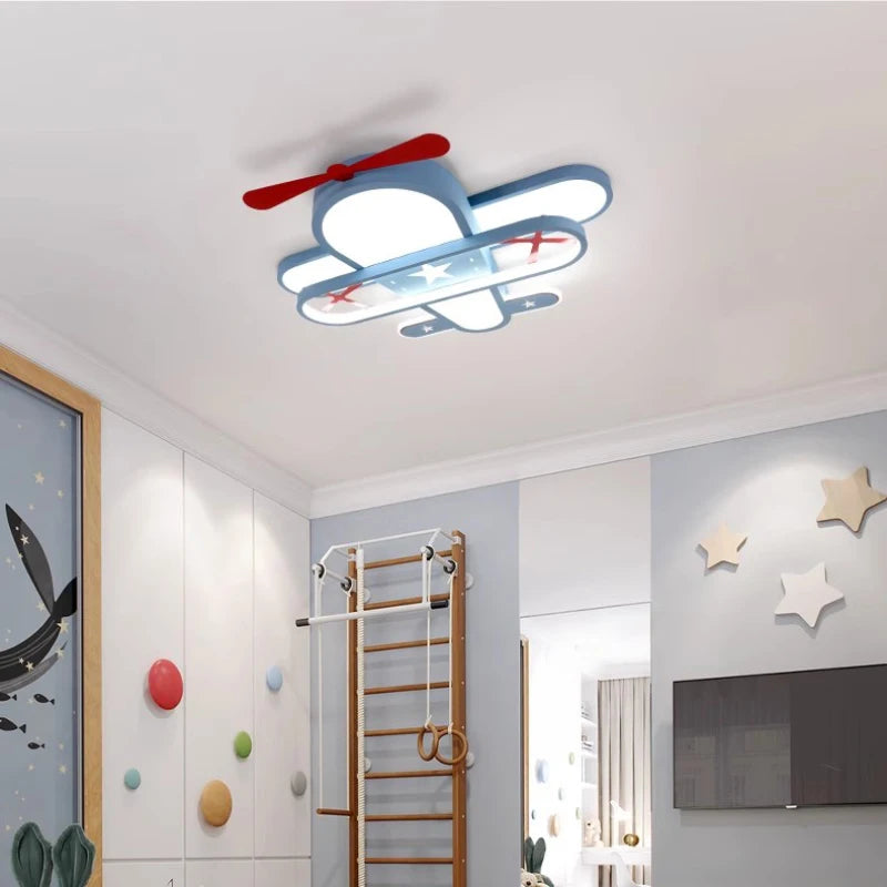 lustre avion pour chambre d'enfant décoration créative nordique - vue 5 sur 10
