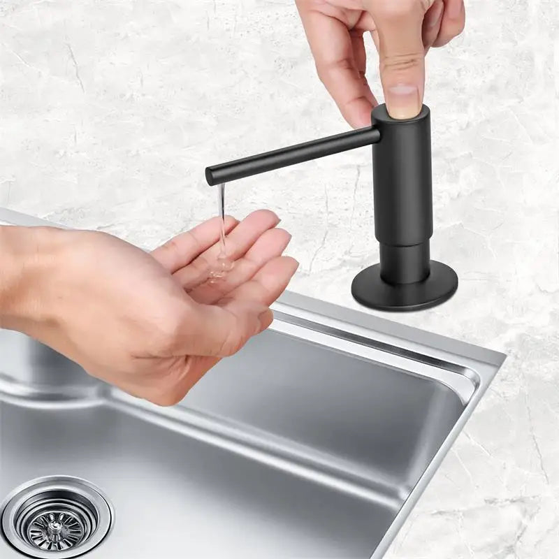 distributeur de savon liquide avec pompe en laiton pour cuisine - vue 2 sur 10