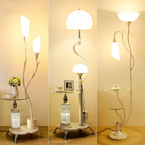 lampadaire moderne avec table intégrée design nordique créatif - vue 3 sur 13