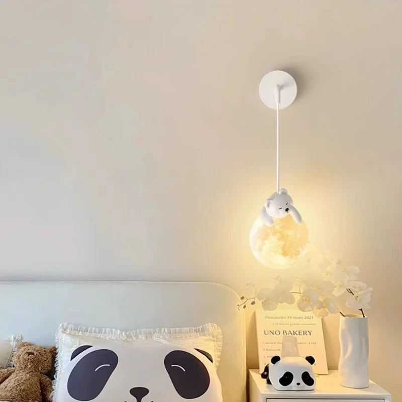 Applique murale lapin ours blanc nordique simple garçon fille bébé - vue 4 sur 8
