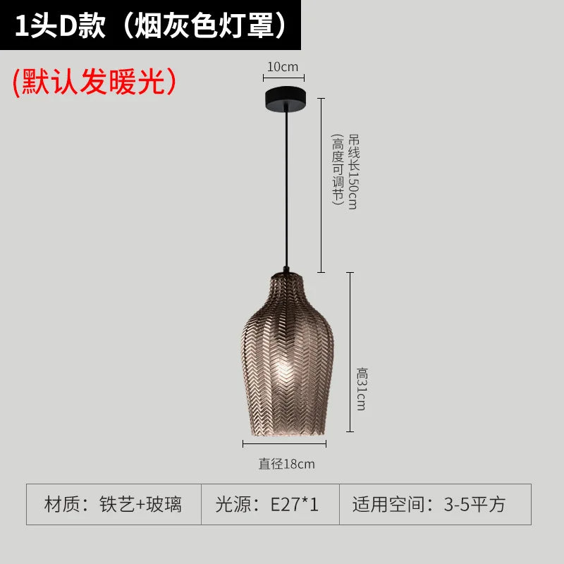 lampe led suspendue en verre design moderne pour espaces divers - vue 14 sur 14