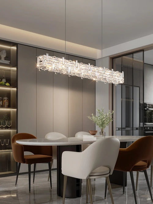 lustre en cristal design pour espace moderne et élégant - vue 2 sur 8