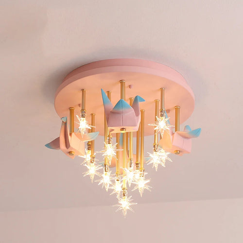 plafonnier moderne licorne étoiles décoration pour enfants intérieur - vue 10 sur 10