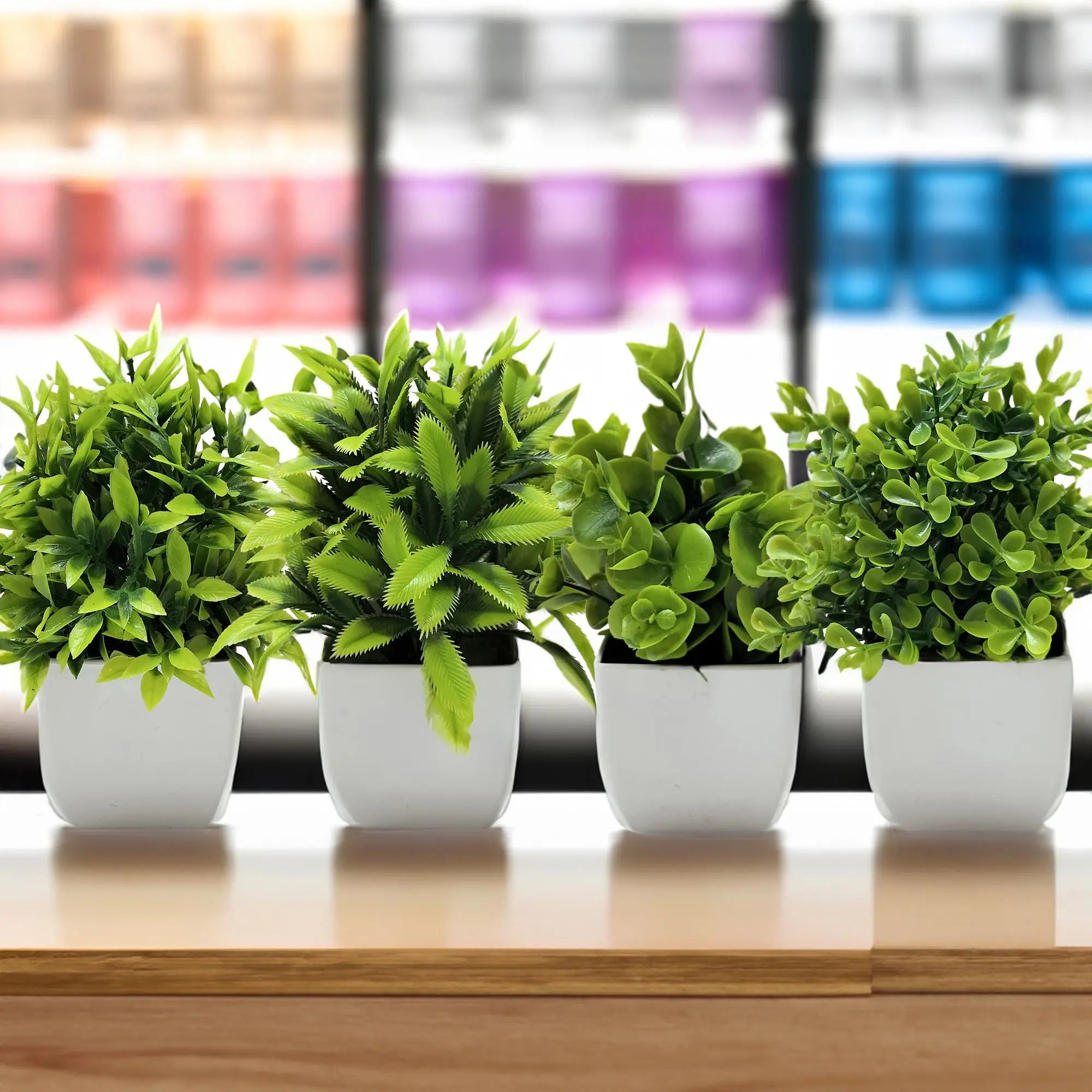 plante artificielle en pot pour décoration de bureau et jardin - vue 2 sur 45