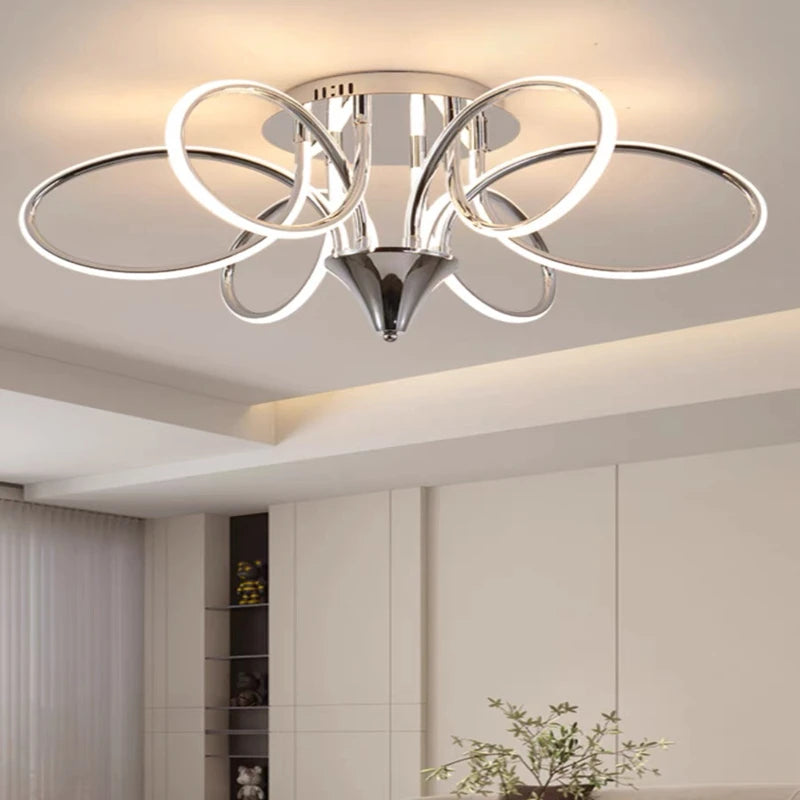 plafonnier led lumineux pour décoration intérieure moderne 2024 - vue 4 sur 9