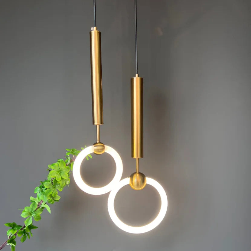 suspension LED en anneau design nordique moderne - vue 5 sur 16