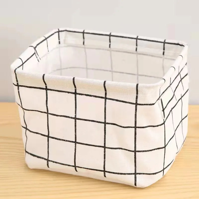 panier de rangement en lin pour bureau et jouets - vue 9 sur 10