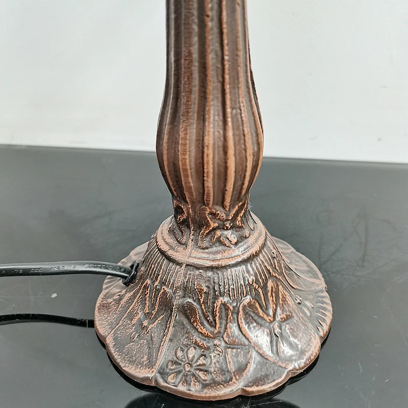 lampe de chevet libellule en alliage émaillé antique décoration méditerranéenne - vue 5 sur 8
