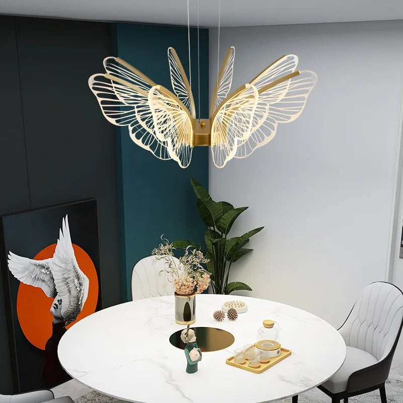 lustre nordique moderne à led design créatif décoratif - vue 5 sur 9