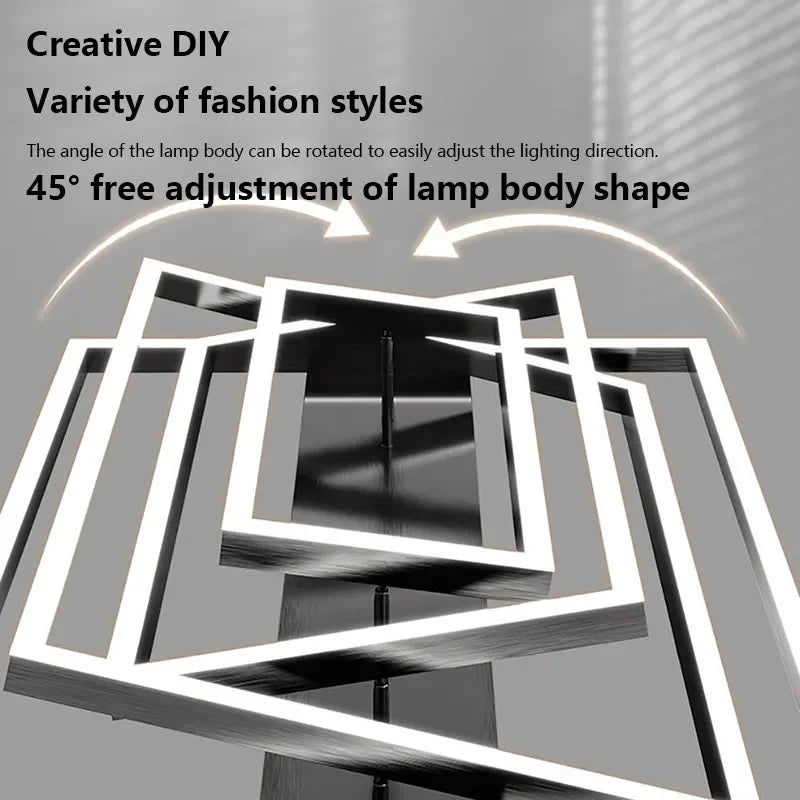 lustre style industriel à leds pour décoration intérieure moderne - vue 6 sur 12