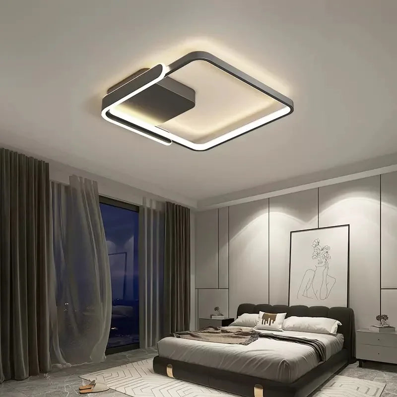 plafonnier led moderne pour décoration intérieure et ambiance chaleureuse - vue 3 sur 10