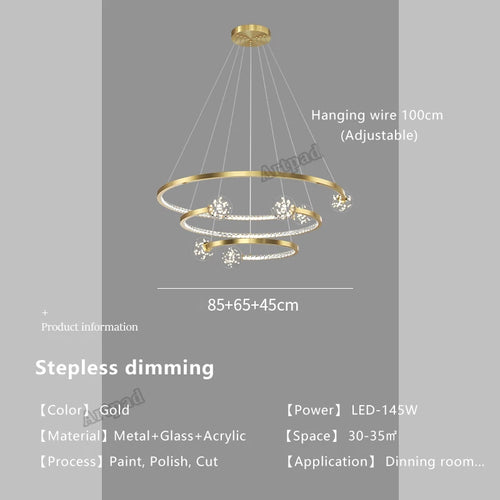 suspension en verre de luxe pour intérieur élégant - vue 10 sur 12