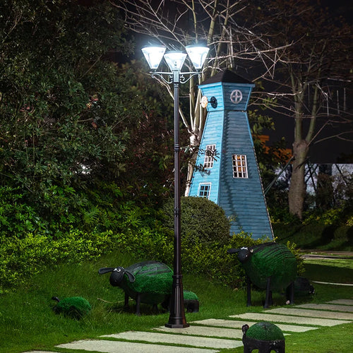 lampe solaire led pour éclairage extérieur jardin et route - vue 11 sur 16