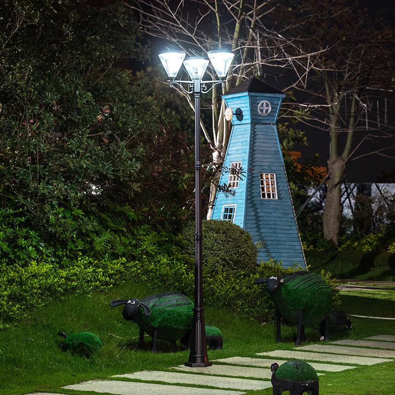 lampe solaire led pour éclairage extérieur jardin et route - vue 10 sur 16