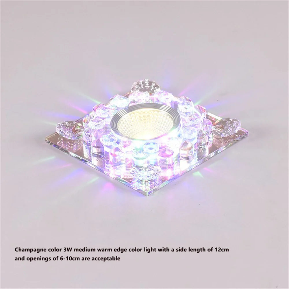plafonnier led rgb carré en cristal pour décoration intérieure variée - vue 12 sur 24