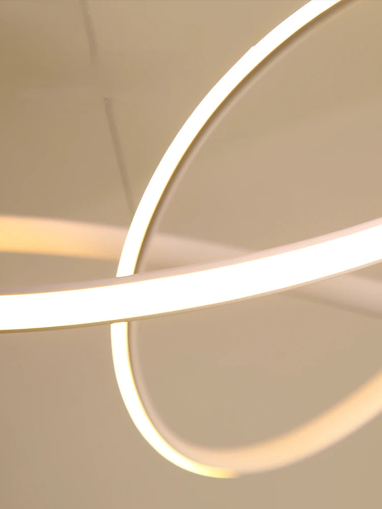 suspension LED torsadée design nordique intensité variable - vue 5 sur 8
