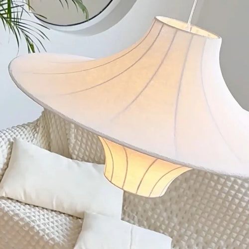 suspension design wabi sabi en soie pour décoration intérieure - vue 3 sur 8