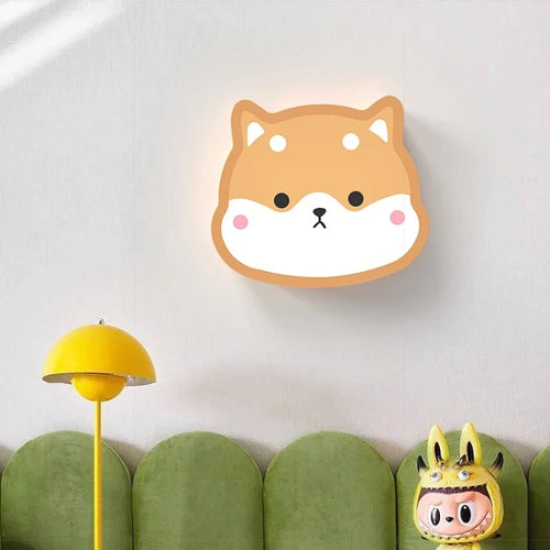 applique murale créative shiba inu dinosaure pour enfants - vue 2 sur 8