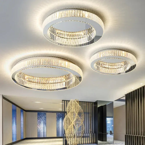 plafonnier led en cristal design simple pour éclairage intérieur - vue 2 sur 8
