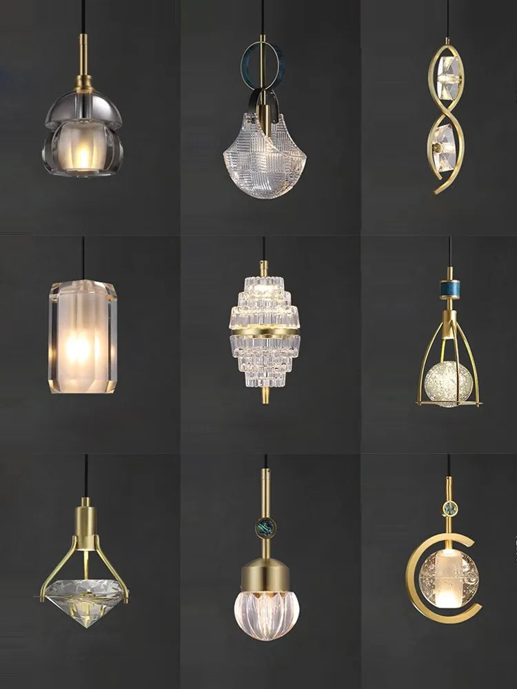 suspension luminaire cuir led verre lustre - vue 3 sur 30