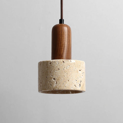 lustre en bois avec suspension et éclairage led - vue 2 sur 9