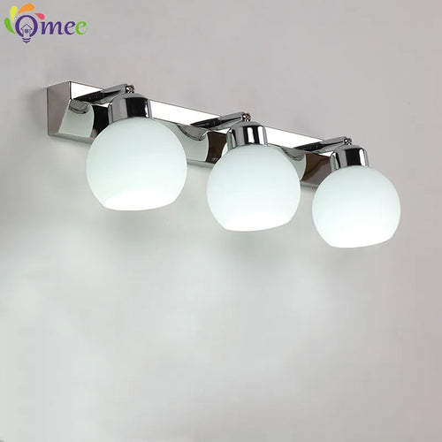 éclairage vanité salle bains cristal moderne chrome noir acier inoxydable miroir e26 - vue 2 sur 9
