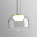 suspension à led avec couvercle en verre moderne