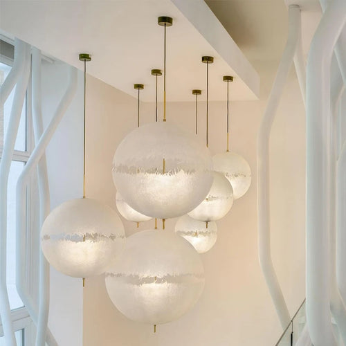 Créativité nordique Led lune suspension lumières salon salle à manger chambre décor à la maison lustre Bar Loft chevet lampe suspendue luminaire - vue 3 sur 15