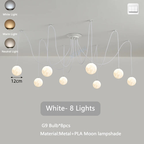 lustre multi lumières suspendues style nordique pour commerces - vue 14 sur 16