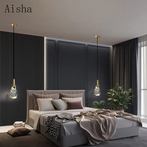 suspension en cristal de luxe pour décoration intérieure élégante - vue 4 sur 11