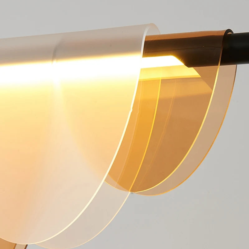 lustre led moderne demi-cercle minimaliste luminaire suspendu - vue 4 sur 12