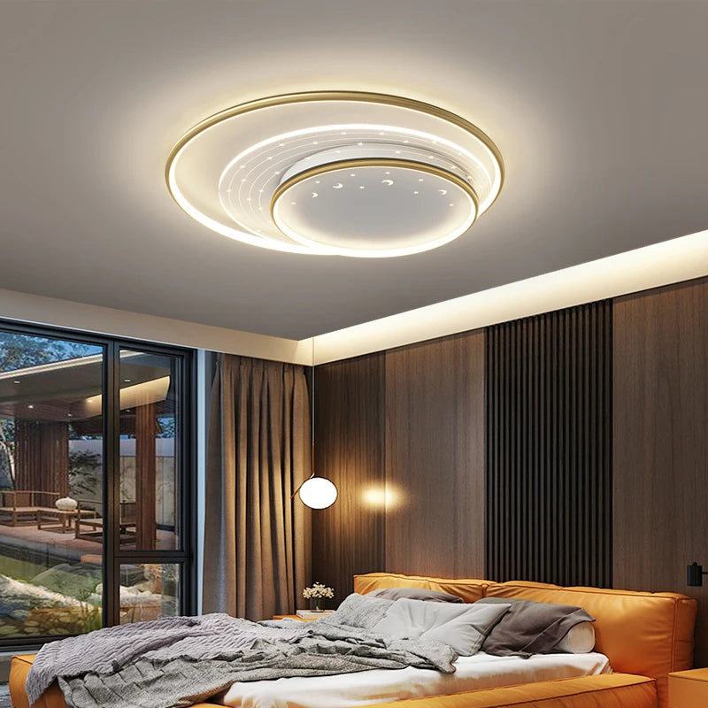 plafonnier led encastré étoiles romantique moderne pour enfants - vue 3 sur 12