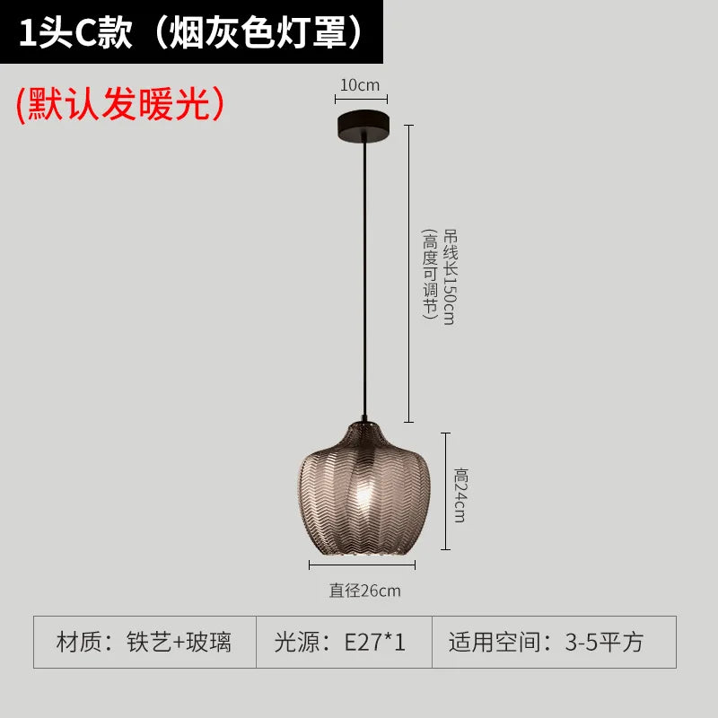 lampe led suspendue en verre design moderne pour espaces divers - vue 11 sur 14