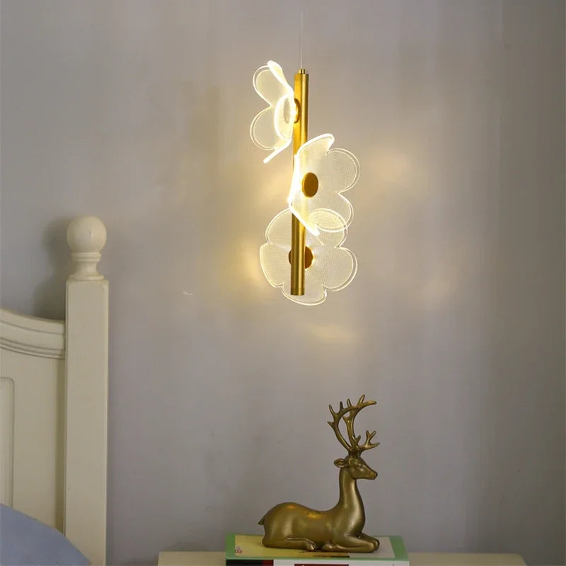 lampe de chevet moderne en forme de fleur créative - vue 3 sur 8