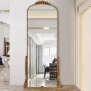 miroir mural doré encadré en pu français pleine longueur