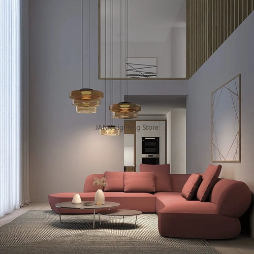 Suspension en verre minimaliste design style italien - vue 3 sur 24