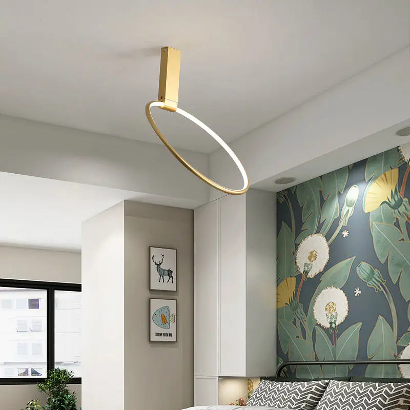 plafonnier circulaire moderne à led avec rotation créative à 360 degrés - vue 6 sur 11
