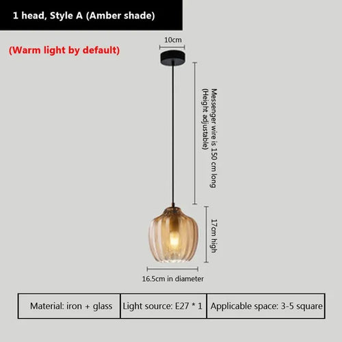 lampe led suspendue en verre design moderne pour intérieur - vue 9 sur 14